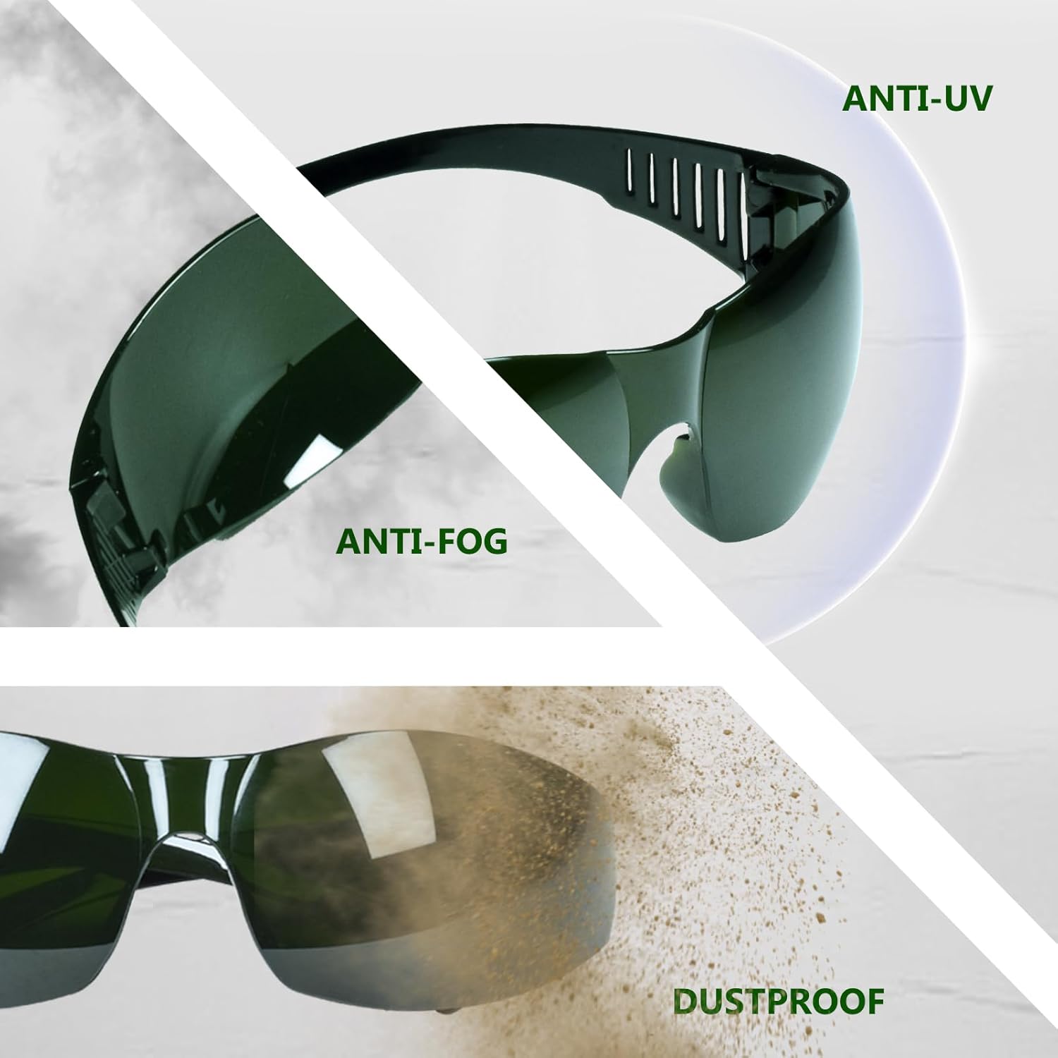 Juego de 10 gafas de seguridad IPL, gafas de protección ocular de 200-2000 nm para tratamiento de depilación láser IPL y cosmetología láser para