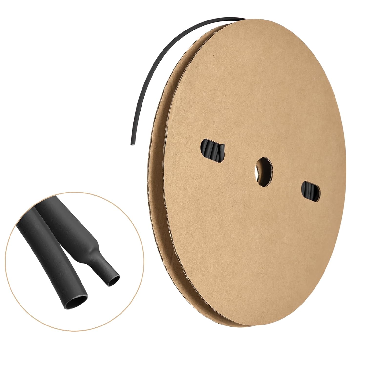 MECCANIXITY Tubo termorretráctil, relación 31, 18 pulgadas de diámetro, 50 pies, tubo termorretráctil de doble pared, impermeable, sellado, negro
