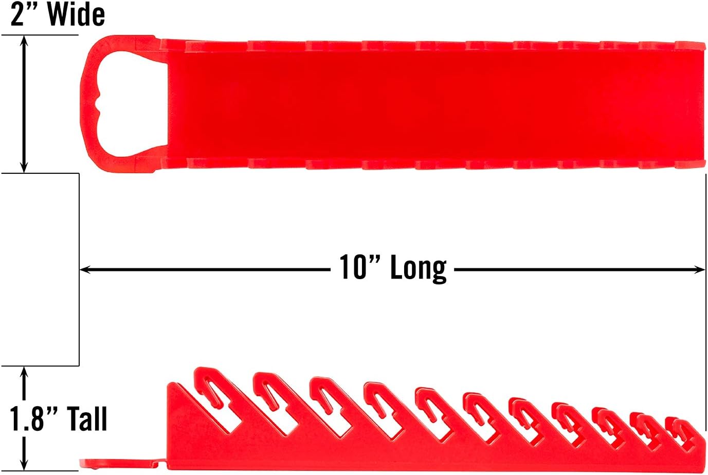 Ernst Manufacturing 5076-Red Gripper – Organizador de llaves rechonchas, 11 herramientas, rojo