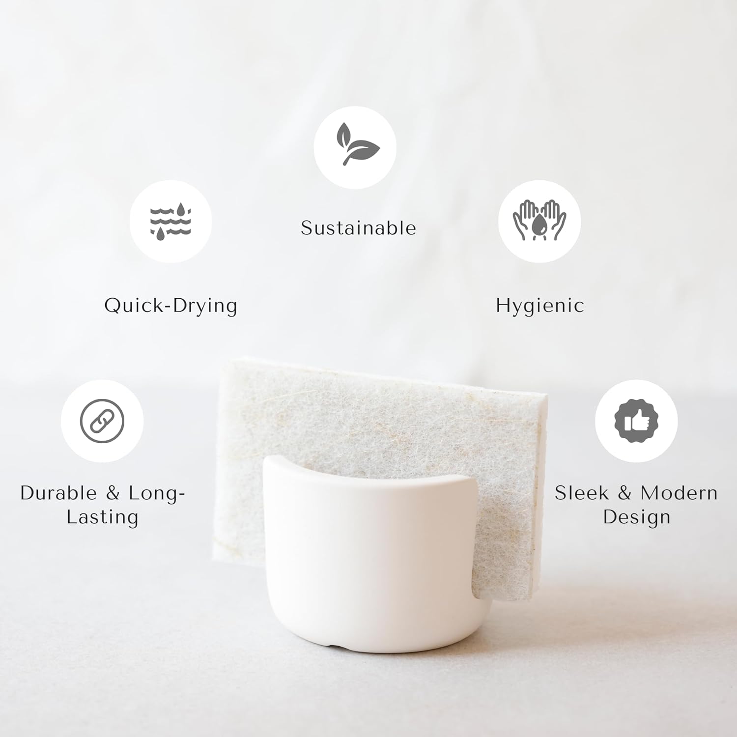Selegna Diatomite – Organizador de fregadero de cocina de secado rápido (marrón, pequeño, 0.42 libras), estante de secado absorbente para esponja de