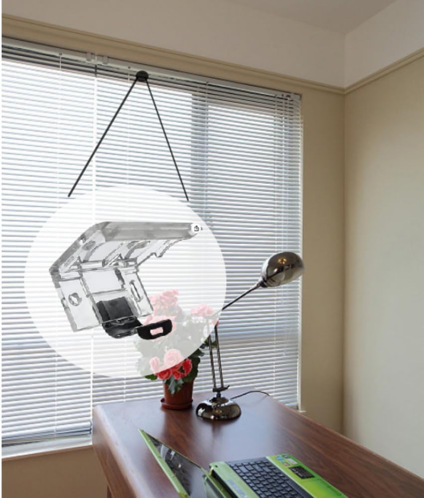 6 piezas de soporte de sombra inalámbrico, soporte de montaje con clip de metal, mini clips de soporte de montaje para persianas plisadas de PVC de