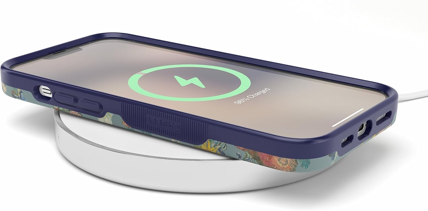 Casely Funda para iPhone 13 Pro  Flores de Van Gogh  50 aniversario  Compatible con MagSafe  Funda de teléfono iPhone 13 Pro