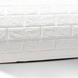 Paneles de pared 3D autoadhesivos extra impermeables para decoración de pared interior en color blanco (color blanco, tamaño 27.6 in x 98.4 ft) Paneles de pared 3D autoadhesivos extra impermeables para decoración de pared interior en color blanco (color blanco, tamaño 27.6 in x 98.4 ft)