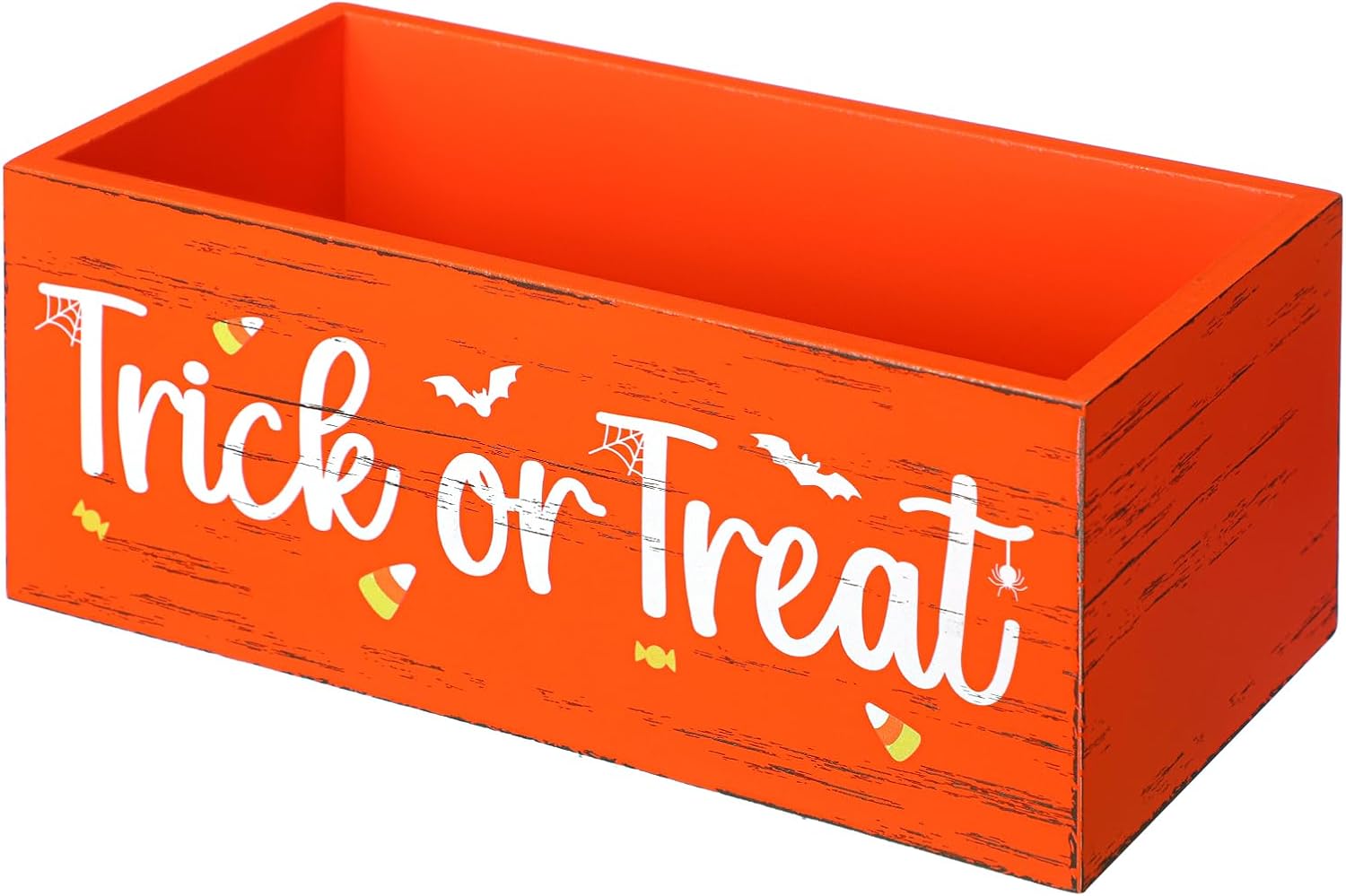 Cuenco de madera para dulces de Halloween, divertido plato para dulces de Halloween, soporte grande para platos de dulces de Halloween, vajilla de