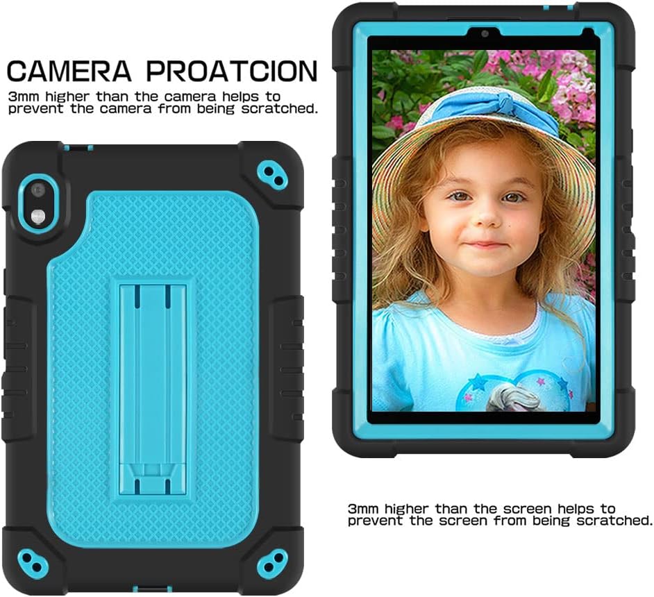 Funda para Orbic Tab 8 pulgadas resistente con correa para el hombro Kickstand suave silicona dura trasera híbrida cubierta protectora para 8 “Orbic