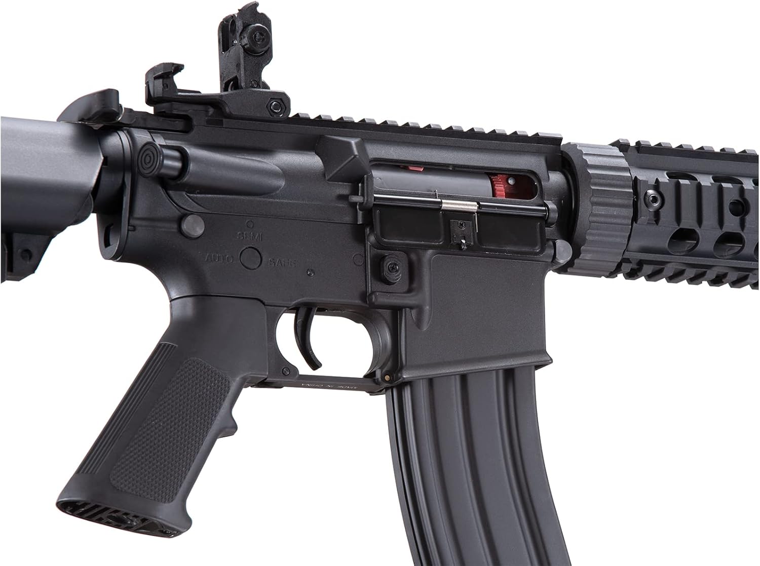 Lancer Tactical – Rifle de Airsoft Gen 2 Low FPS SD M4 GEN 2 Polímero rifle eléctrico completosemiautomático de Airsoft AEG instalado, bajo FPS, con