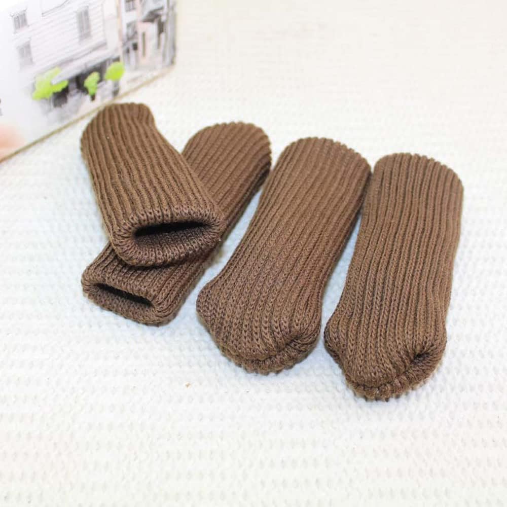 BEBOKI Protectores de calcetines de punto para patas de silla, protectores de piso de madera dura, fundas de patas de taburete de bar de alta
