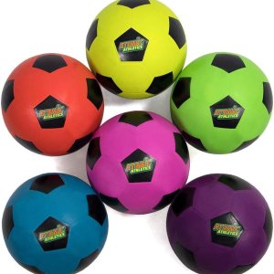 K-Roo Sports Atomic Athletics – Pelotas de goma neón para patio de recreo, paquete de 6 unidades, incluye bomba y bolsa de almacenamiento K-Roo Sports Atomic Athletics – Pelotas de goma neón para patio de recreo, paquete de 6 unidades, incluye bomba y bolsa de almacenamiento