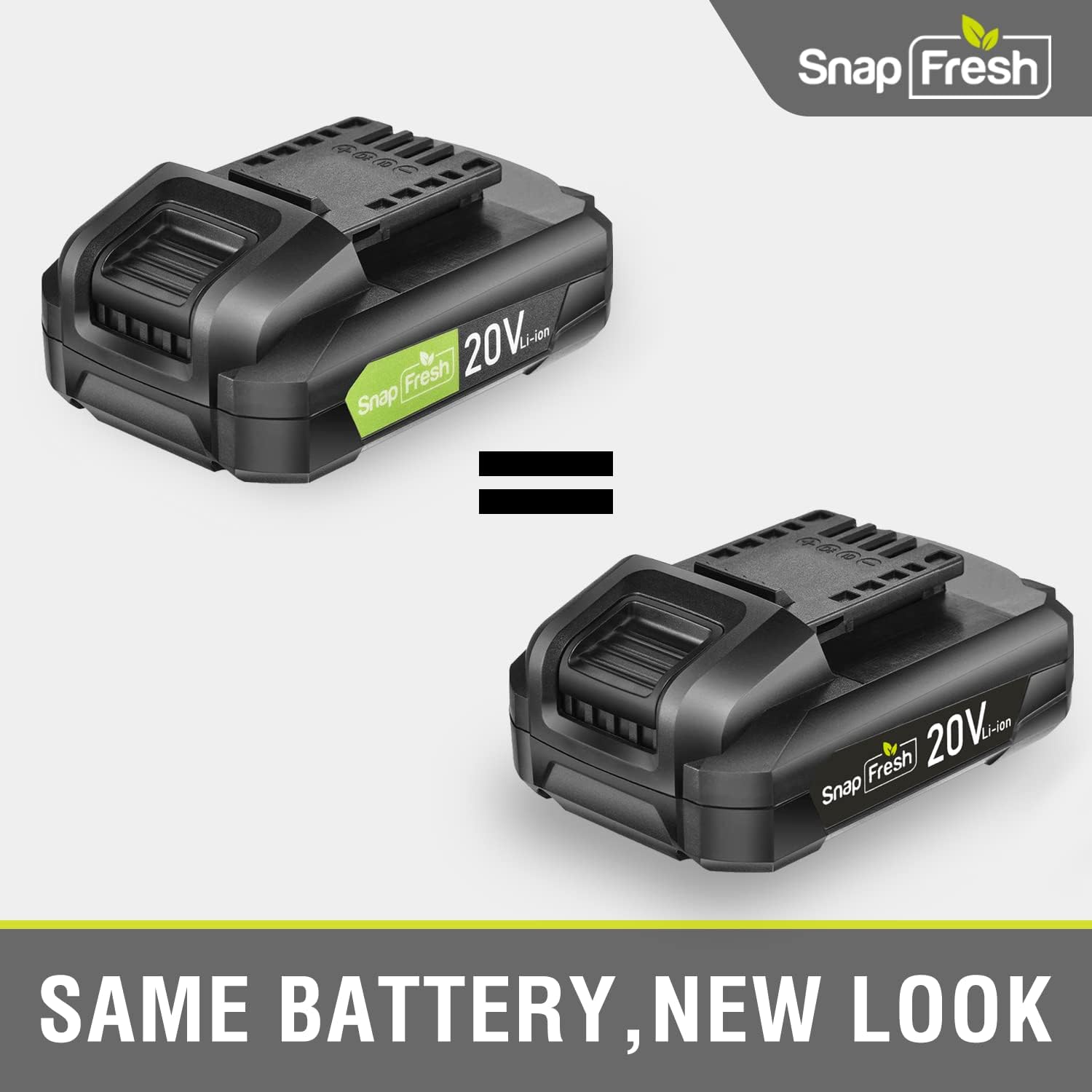 SnapFresh Batería de litio de 20 V para herramientas inalámbricas, batería de larga vida útil solo con todas las herramientas inalámbricas de 20 V,