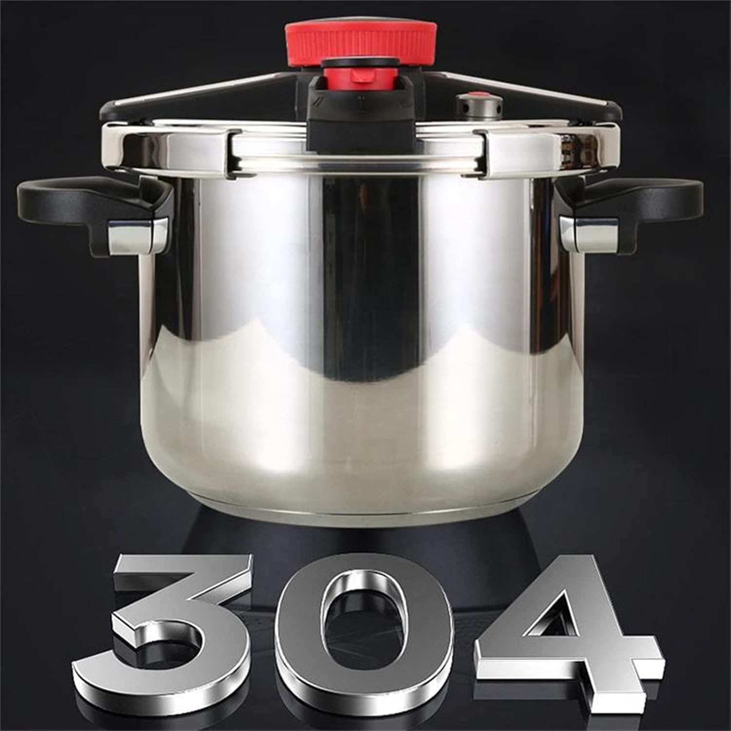 Olla a presión hecha de acero inoxidable, olla a presión con válvula de seguridad, ahorro de energía de hasta un 50%, apta para todas las cocinas,