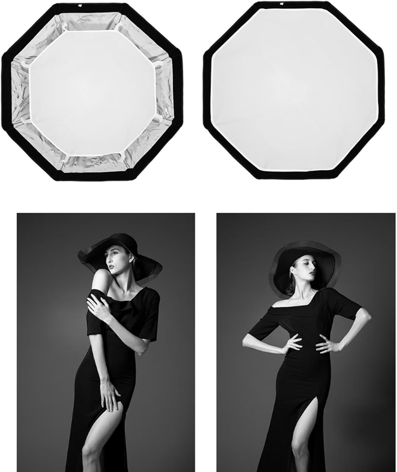 Triopo KX120 Soft Box 47.2in120cm Octágono Paraguas Fotografía Softbox para Godox V1 AD200Pro Cabeza Redonda Flash Speedlite Speedlight Soft Box