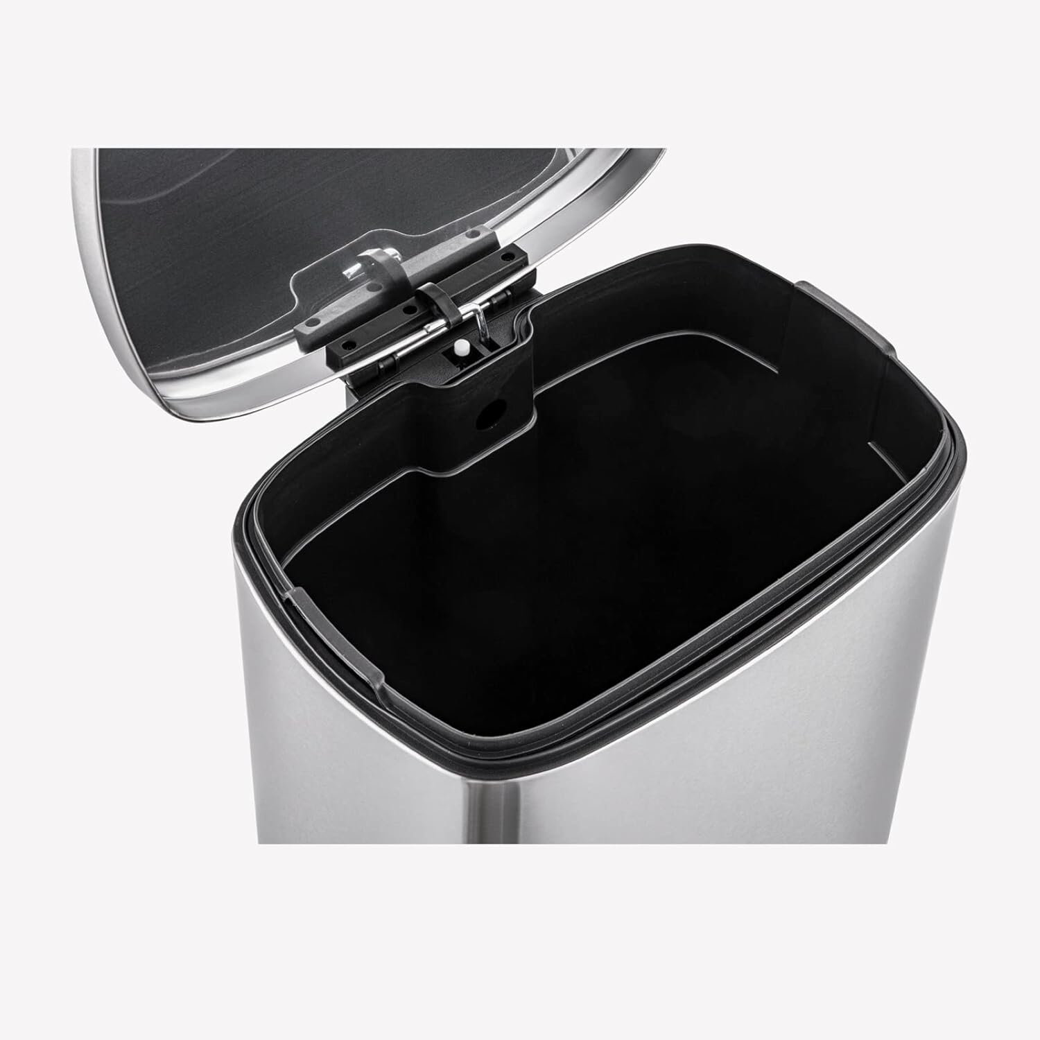 EZ Bote de basura de acero inoxidable para uso comercial o de cocina, resistente a las huellas dactilares, tapa de cierre suave resistente a las