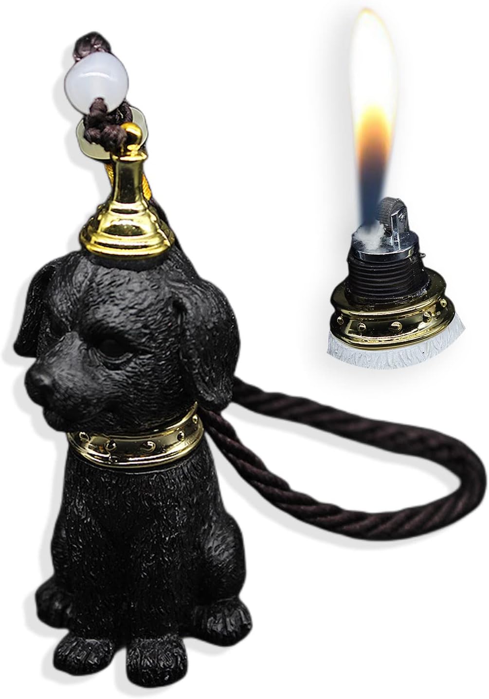 Encendedor de queroseno con ruedas, fresco, dije vintage para automóvil, rueda de arena clásica, encendedor resistente al viento, regalo único para