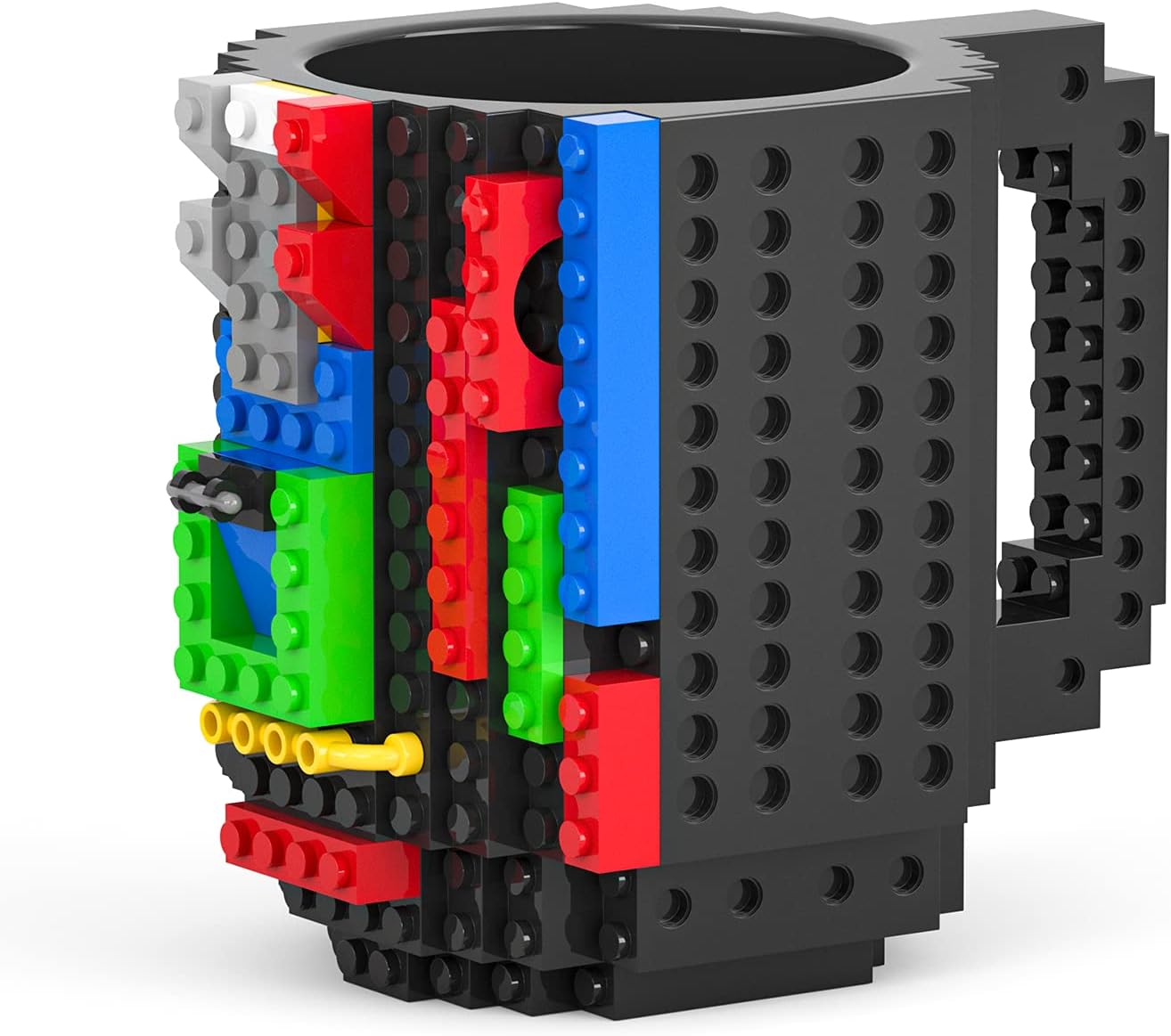 DAYMOO Taza de café con diseño de ladrillo, tazas de café geniales para niños, creativas y novedosas, taza de café divertida para hombres, adultos,