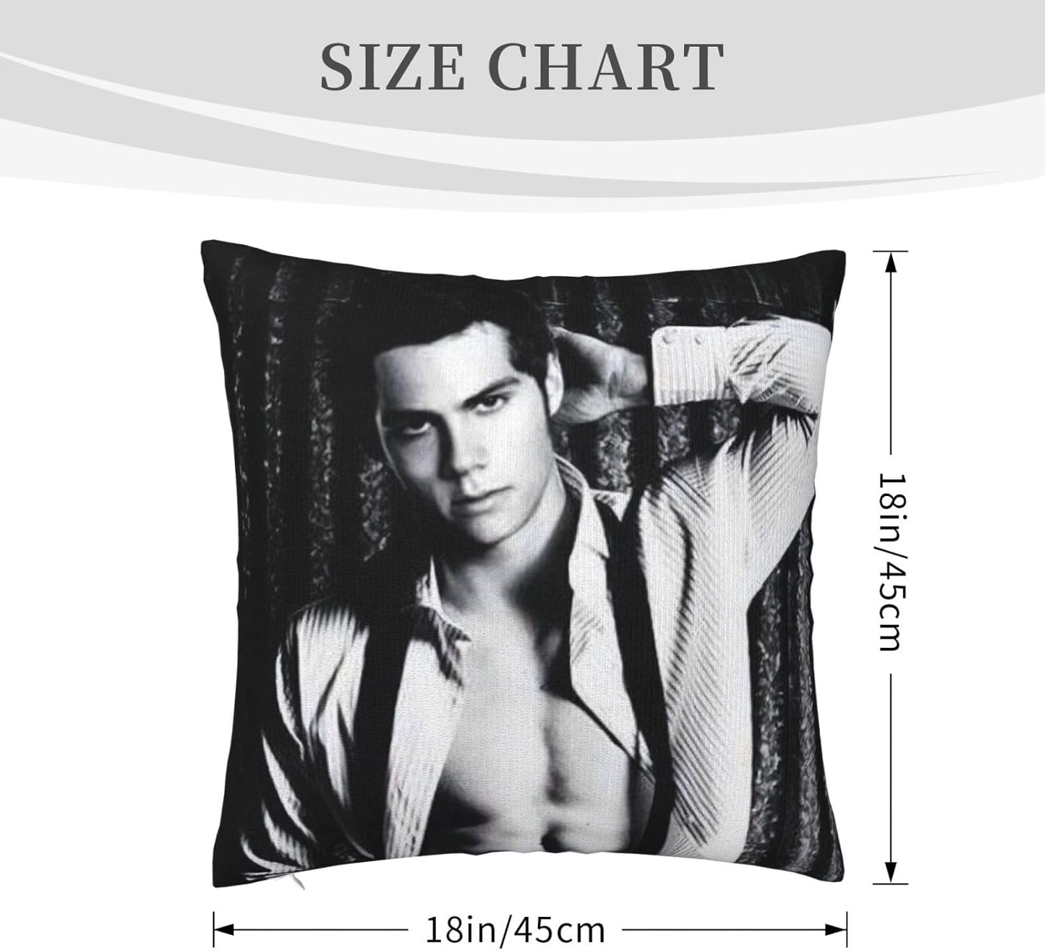 Dylan Obrien – Funda de almohada con estampado dúplex, suave y transpirable, funda de almohada de 18 x 18 pulgadas