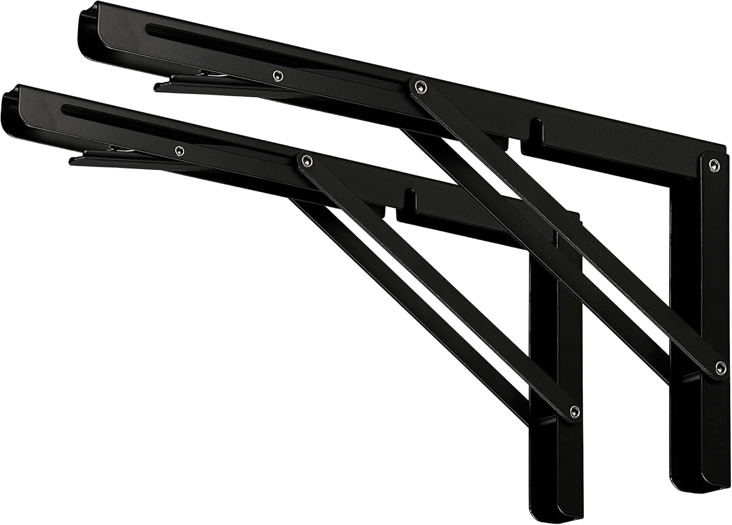 CUZURLUV – Soportes de estante plegables de 8 pulgadas máx., color negro Carga de 220 libras, soporte de estante de pared resistente para ahorrar