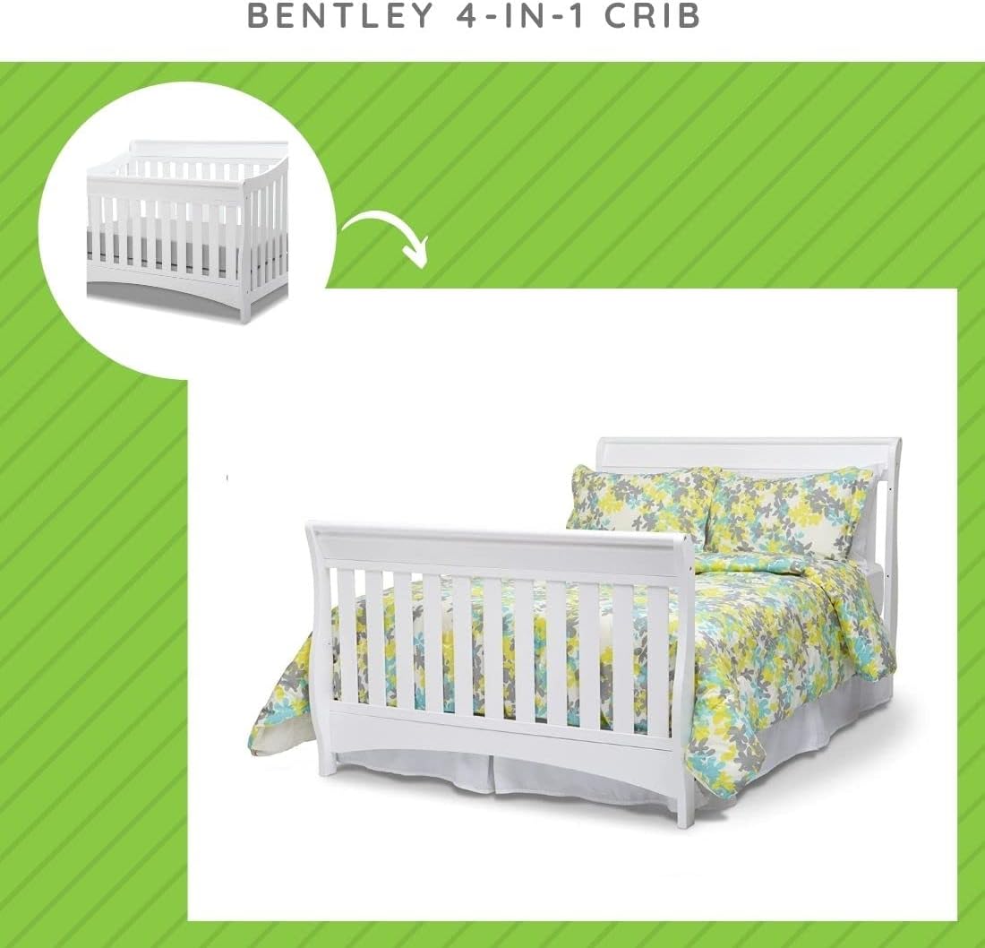 Delta Children – Kit de conversión de tamaño completo para cuna Bentley – #0050 (Bianca White – 130)