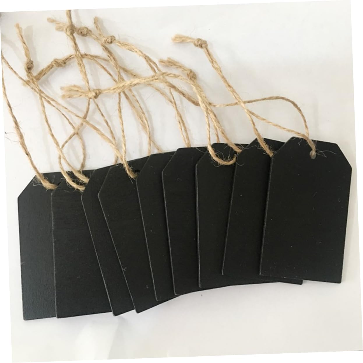 Didiseaon Caballete de pizarra para decoración de Navidad, 20 piezas, letrero colgante de pizarra para manualidades, pequeña pizarra, aserrín,