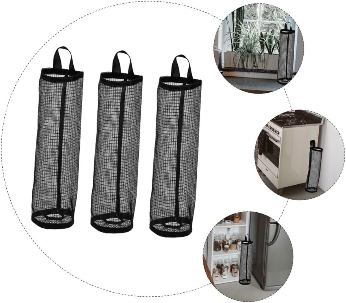 Zerodeko 3 bolsas de almacenamiento de malla para organizar organizadores de almacenamiento, organización y almacenamiento para el hogar,