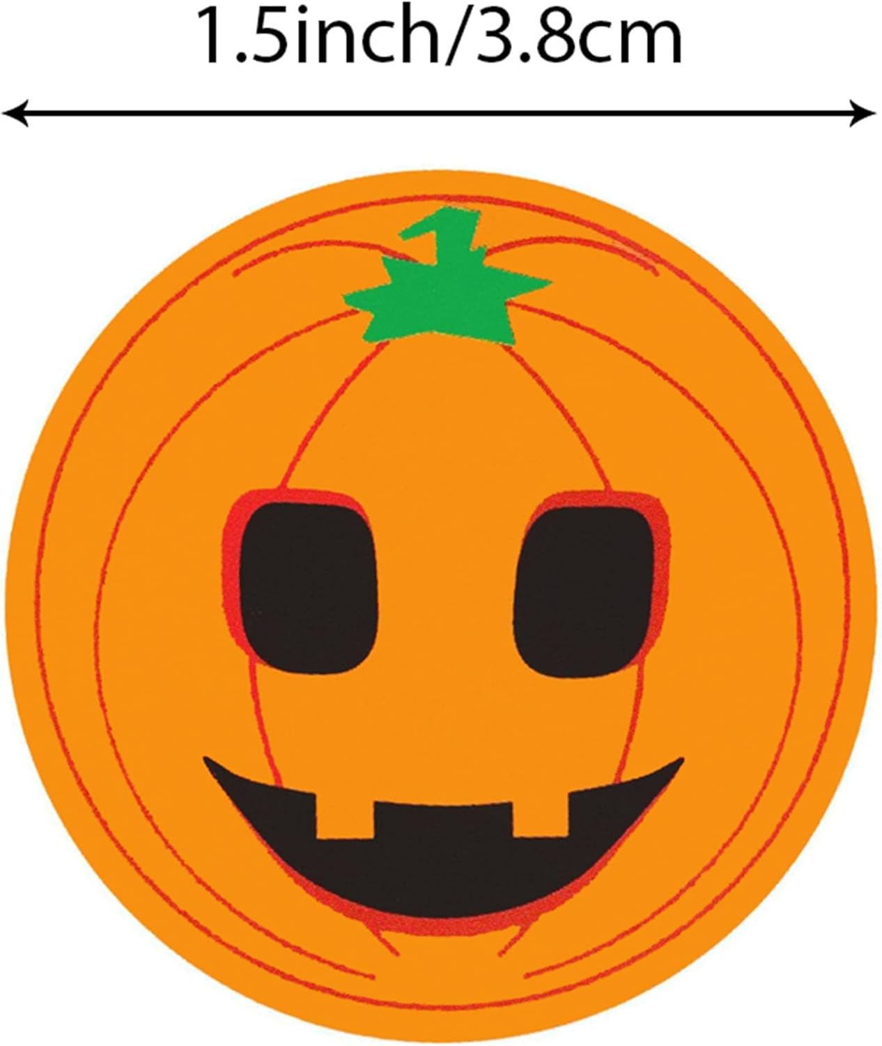 1000 calcomanías de calabaza para niños y adolescentes, 2023 nuevas calcomanías de Halloween de 1.5 pulgadas, 8 patrones, rollo para sellos de