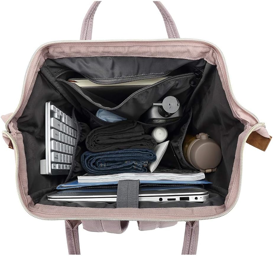 Bebamour Mochila casual para laptop para mujer y hombre, Rosado, Mochilas de viaje