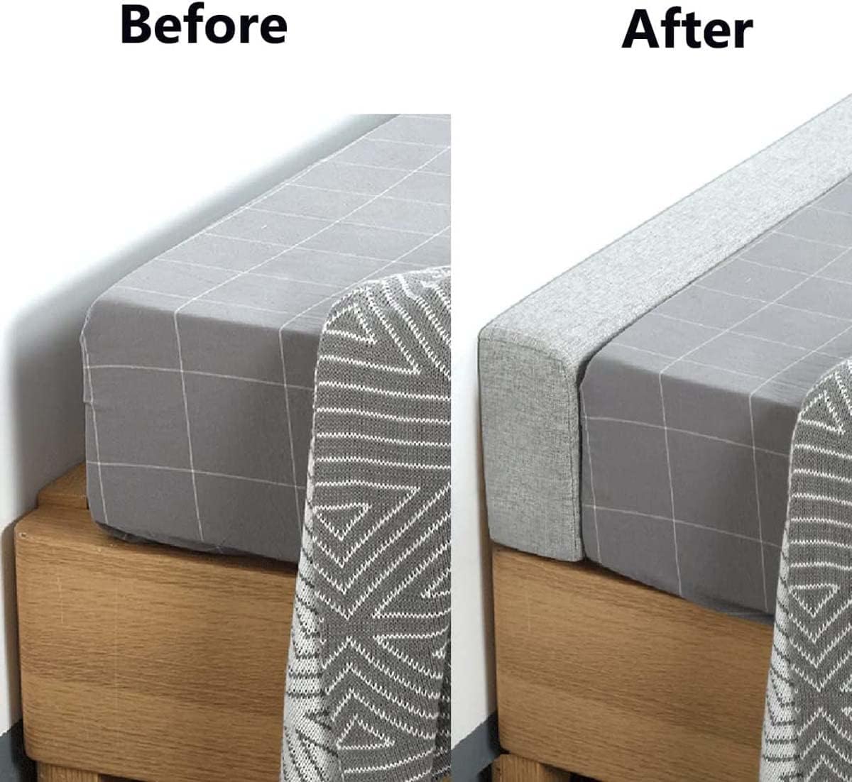 Almohada de cama de tamaño personalizado, relleno de huecos para cabecero, cierra la brecha entre el colchón y la cabecera, cojín de protección para