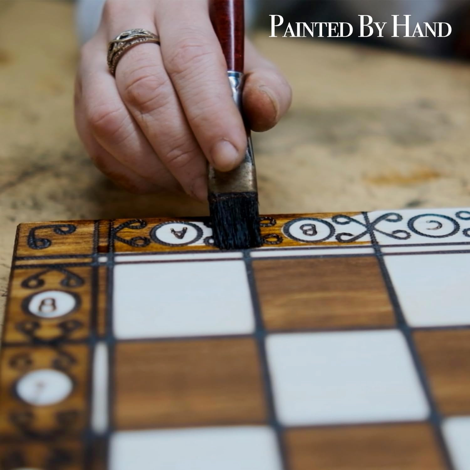 Wegiel Imperator – Juego de ajedrez de madera de lujo de 21 pulgadas para adultos y niños, hecho a mano con madera de haya y abedul de primera