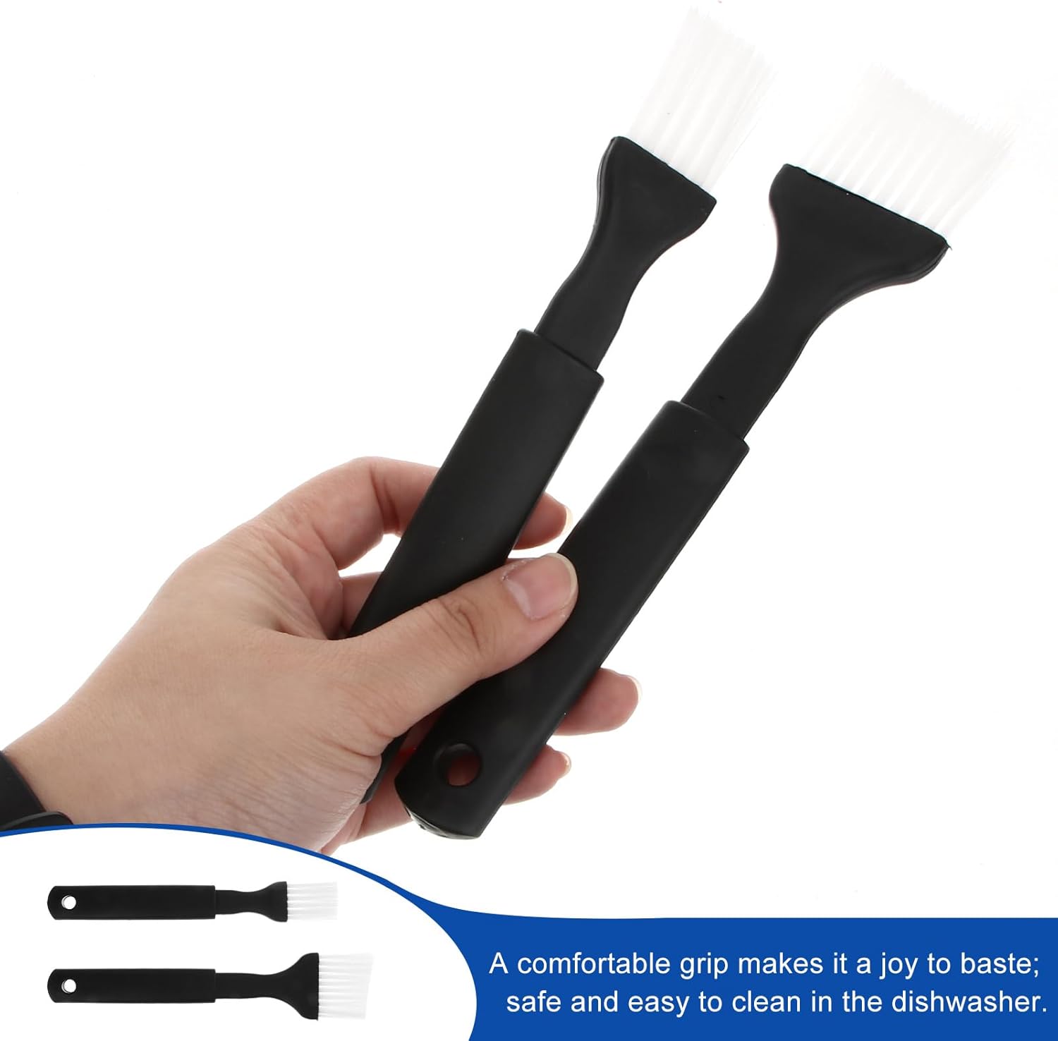 Tofficu 4 cepillos de repostería de nailon, ideales para carne de barbacoa, pasteles, a prueba de calor, flexibles