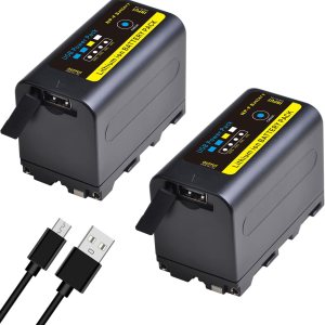 Paquete de 2 baterĂas NP-F750 para Sony NP-F970 NP-F975 NP-F980 NP-F960 NP-F770 NP-F550 y videocĂ¡maras Sony Handycam para YONGNUO Godox LED con Paquete de 2 baterĂas NP-F750 para Sony NP-F970 NP-F975 NP-F980 NP-F960 NP-F770 NP-F550 y videocĂ¡maras Sony Handycam para YONGNUO Godox LED con