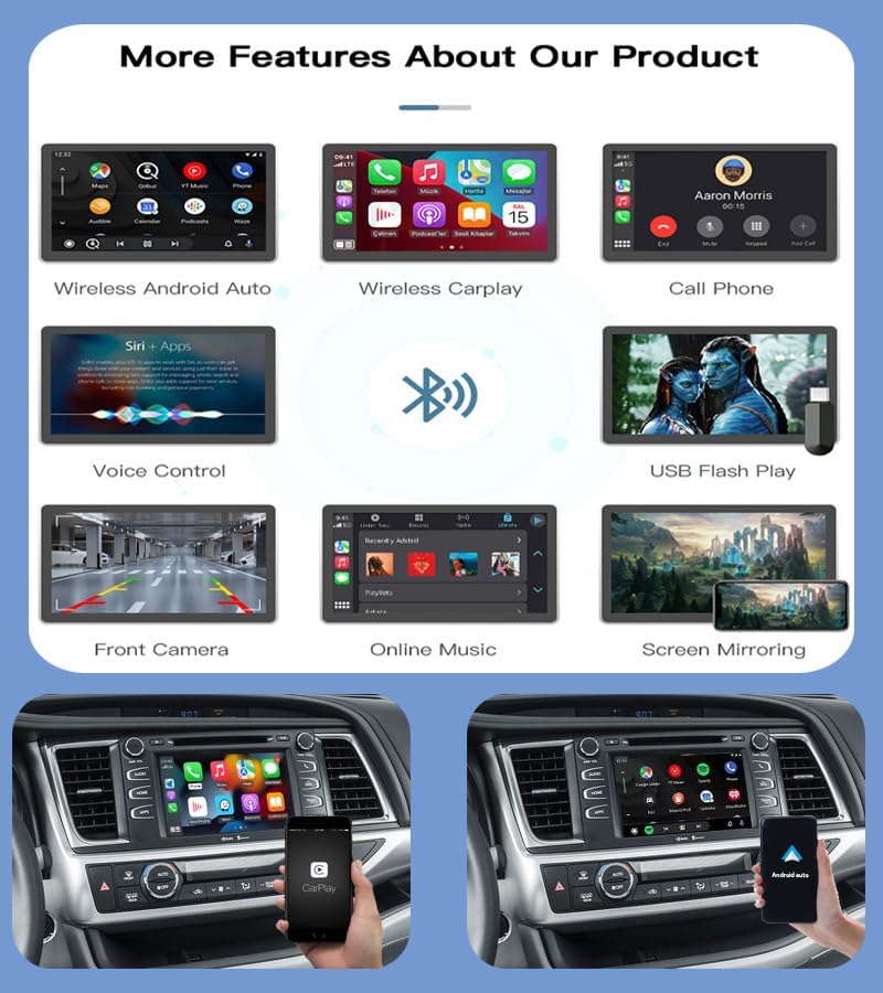 Carplay – Adaptador automático inalámbrico para Android Carplay, kit de readaptación para Toyota Touch2 y Entune2.0 2014-2019 apto para