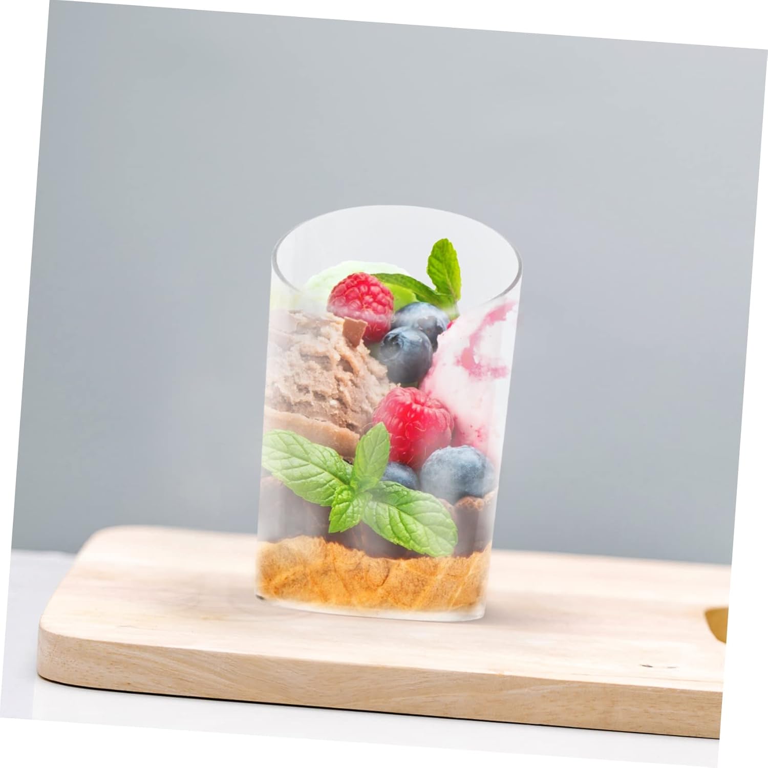 Zerodeko 60 tazas de pudín transparente vaso de plástico para aperitivos, tazas de degustación, tazones de aperitivo, vasos transparentes, tazones