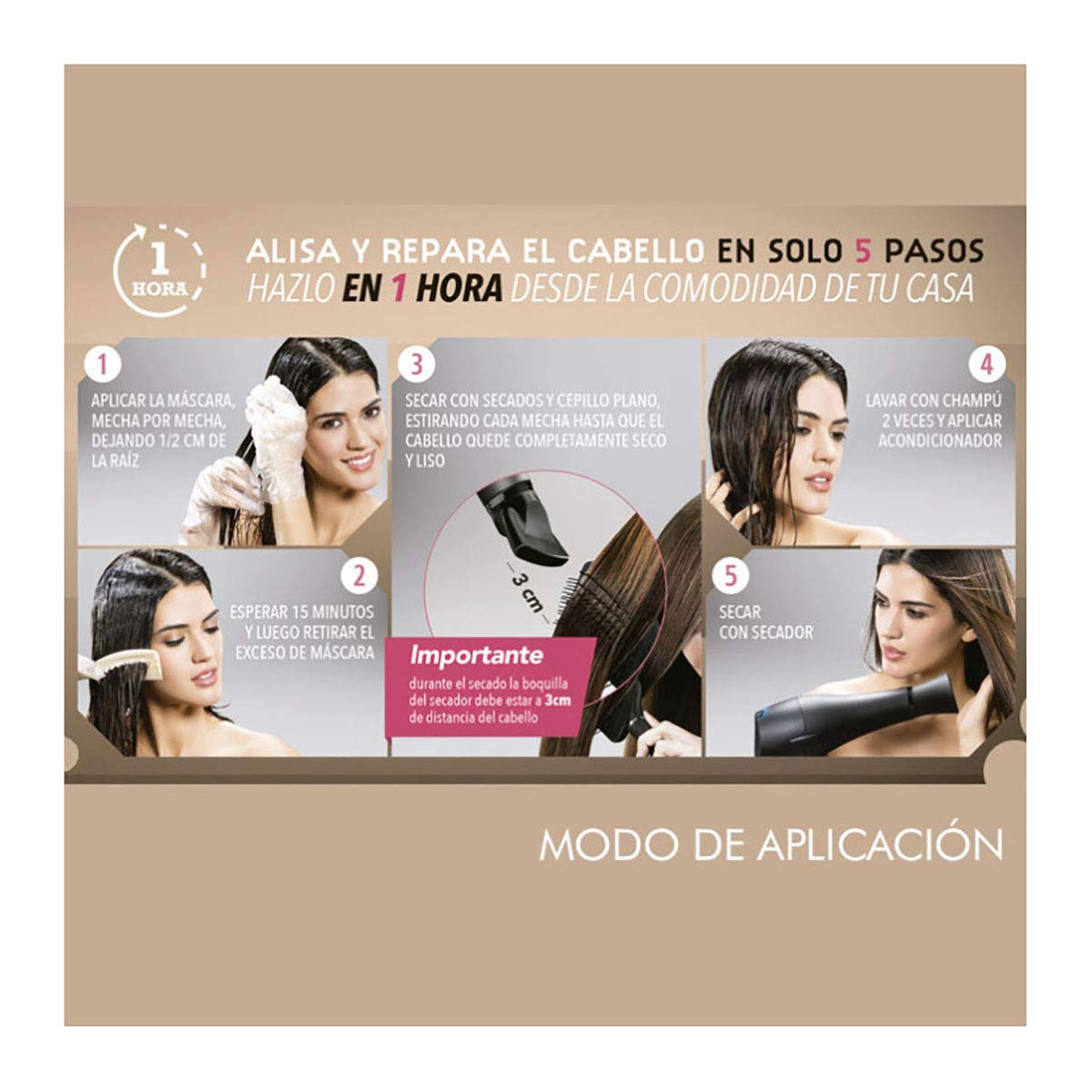 Queratina Anti-Frizz Alisado Sin Plancha Repara Puntas 30 Días