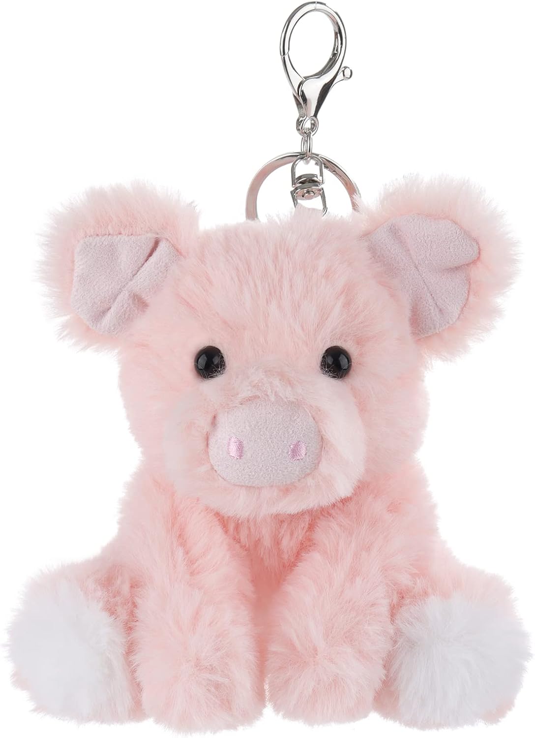 Apricot Lamb Cute Toys – Llavero suave de peluche de cerdo rosa para bolsa de niños, bolso, mochila y bolso (cerdo rosa, 5 pulgadas), Rosado