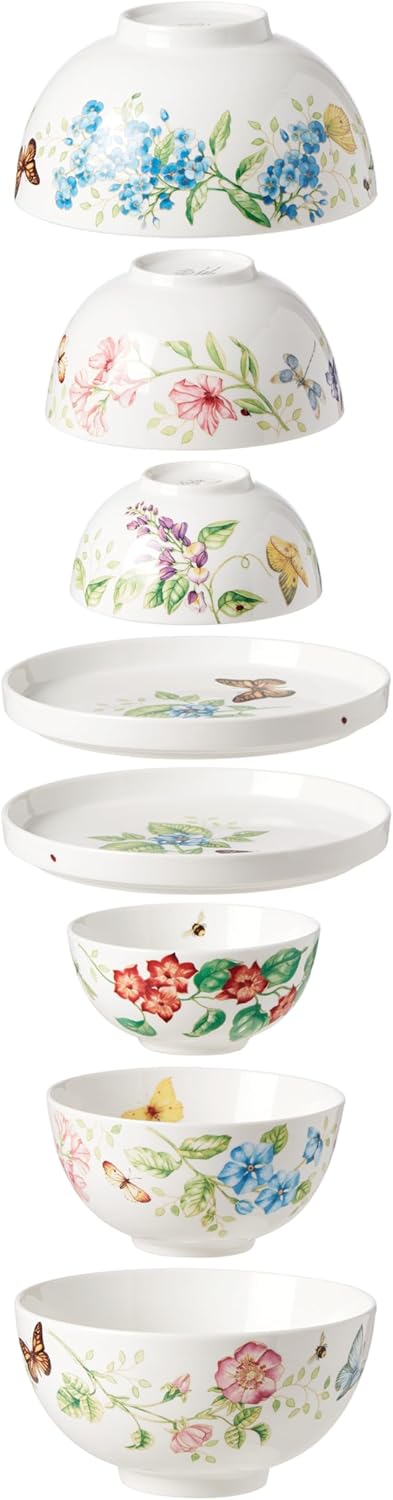 Lenox – Juego de vajilla tipo nido Luna Butterfly Meadow, 10.85 libras, multicolor