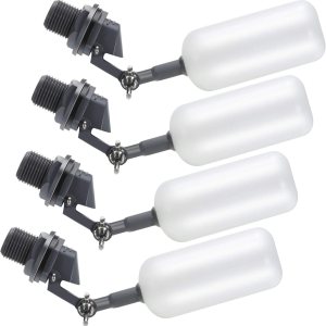 LePvo Paquete de 4 válvulas de bola flotante, tubo de suministro de 12 pulgada, tanque de humidificador de alimentación automático macho con brazo LePvo Paquete de 4 válvulas de bola flotante, tubo de suministro de 12 pulgada, tanque de humidificador de alimentación automático macho con brazo