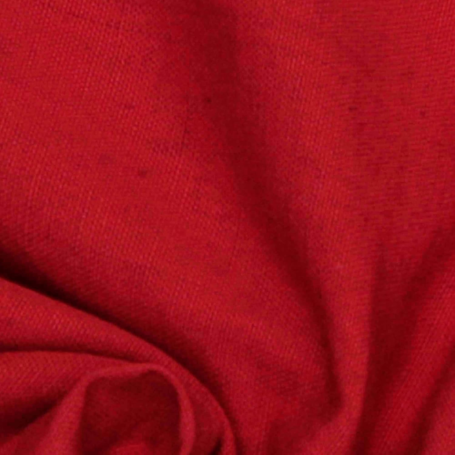 Fabric Mart Direct Tela de lino de algodón rojo por The Yard, 42 pulgadas o 42.1 in de ancho, 10 yardas continuas Tela de algodón rojo, Tela de ropa