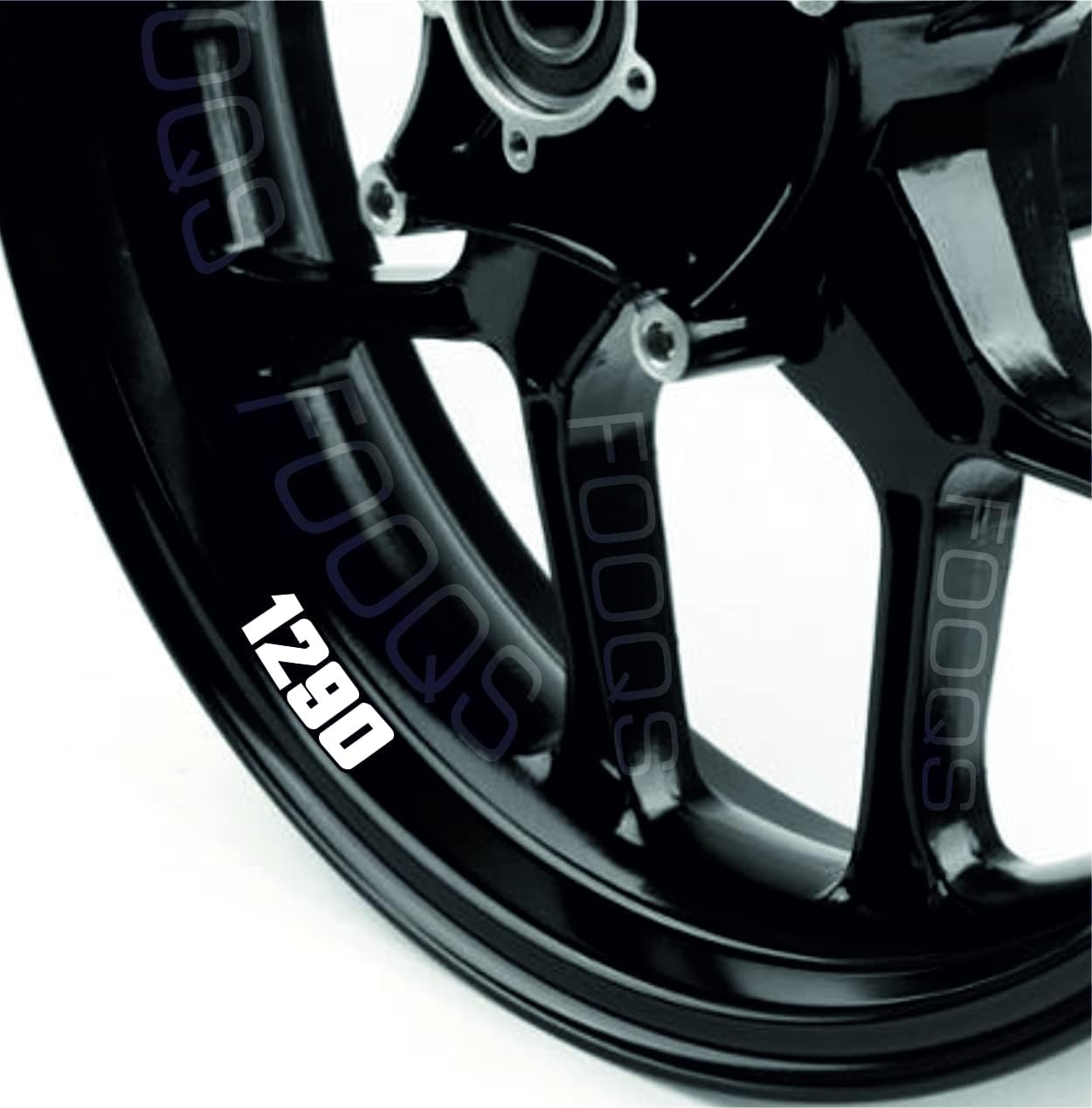 Adhesivos para llantas de motocicleta para llantas de llanta, adhesivo compatible con KTM 1290 Superduke (blanco)