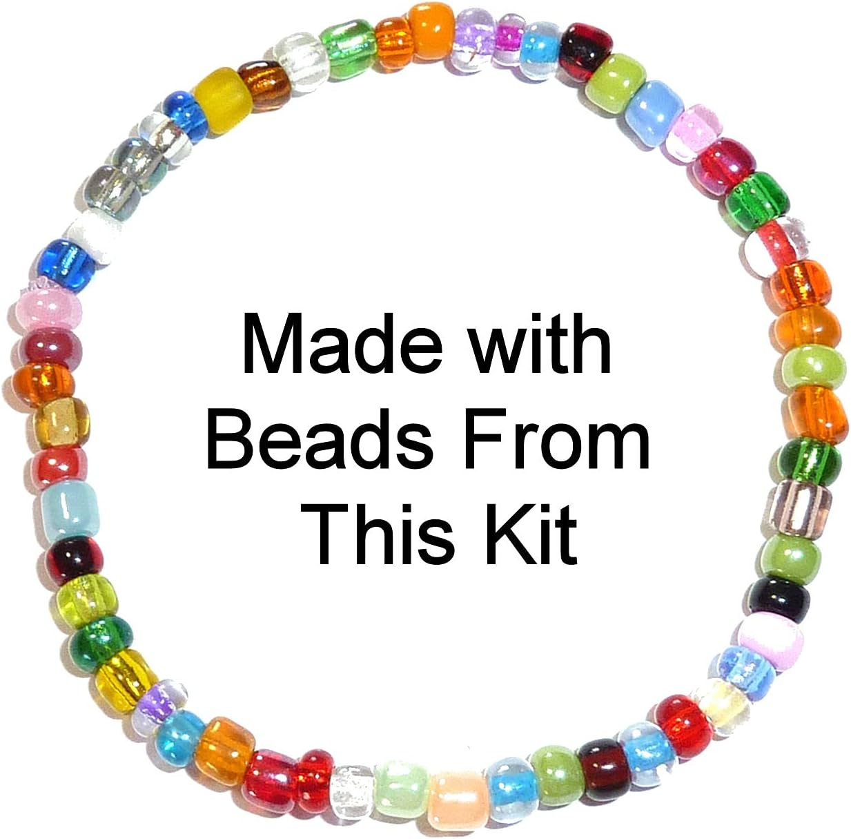Surtido de cuentas sueltas, manualidades, proyectos de bricolaje de pulseras, kit de cuentas, múltiples colores a granel de cuentas de semillas, kit
