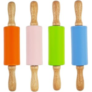 Paquete de 6 rodillos pequeños para niños, rodillos para niños para la cocina del hogar (6 colores) (9 pulgadas) Paquete de 6 rodillos pequeños para niños, rodillos para niños para la cocina del hogar (6 colores) (9 pulgadas)