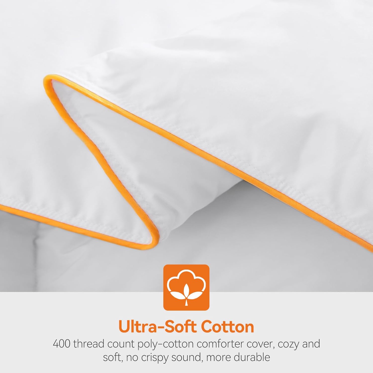WARFFET Lujoso edredón de plumas de ganso tamaño Queen, edredón ultrasuave de plumón de 750 hilos, edredón de colección de hotel para todas las