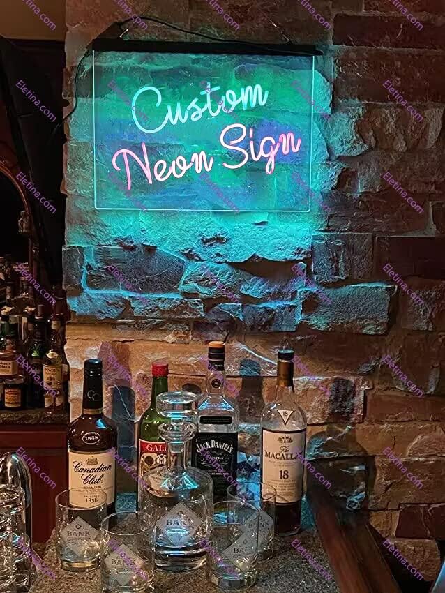 Barra de luz de neón signo cumbre brewing lámpara LED de 3 colores neón como signos para decoración de pared