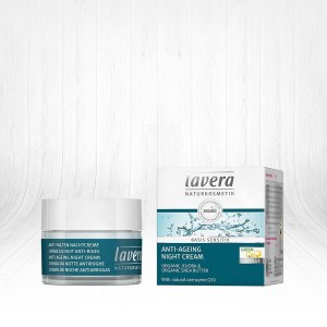 Lavera Crema de noche natural antienvejecimiento para pieles sensibles, ligera, de rápida absorción, tez más suave, suave y más joven (1.6 onzas) Lavera Crema de noche natural antienvejecimiento para pieles sensibles, ligera, de rápida absorción, tez más suave, suave y más joven (1.6 onzas)