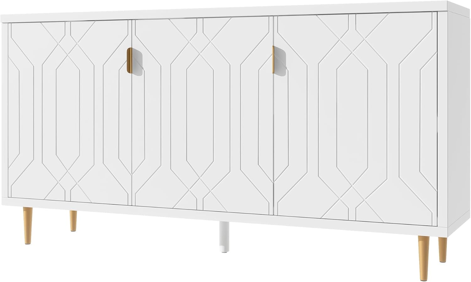 Moderno armario de almacenamiento de 65 pulgadas con estantes ajustables, soporte de TV para TV de hasta 70 pulgadas, mesa de consola, mesa de sofá