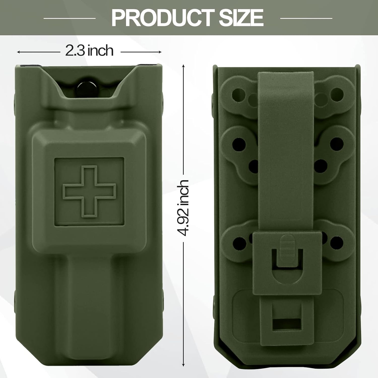 Soporte para torniquete, estuche para torniquete para torniquetes CAT Gen 7 o mayores, funda rígida para torniquete para cinturón de servicio