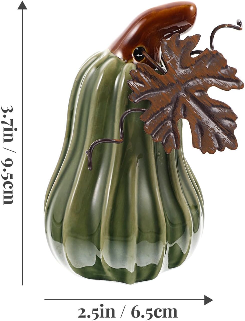 FAVOMOTO Figuras de calabaza de Halloween, coleccionables, mini adorno de calabaza de cerámica realista para cosecha de otoño, Acción de Gracias,