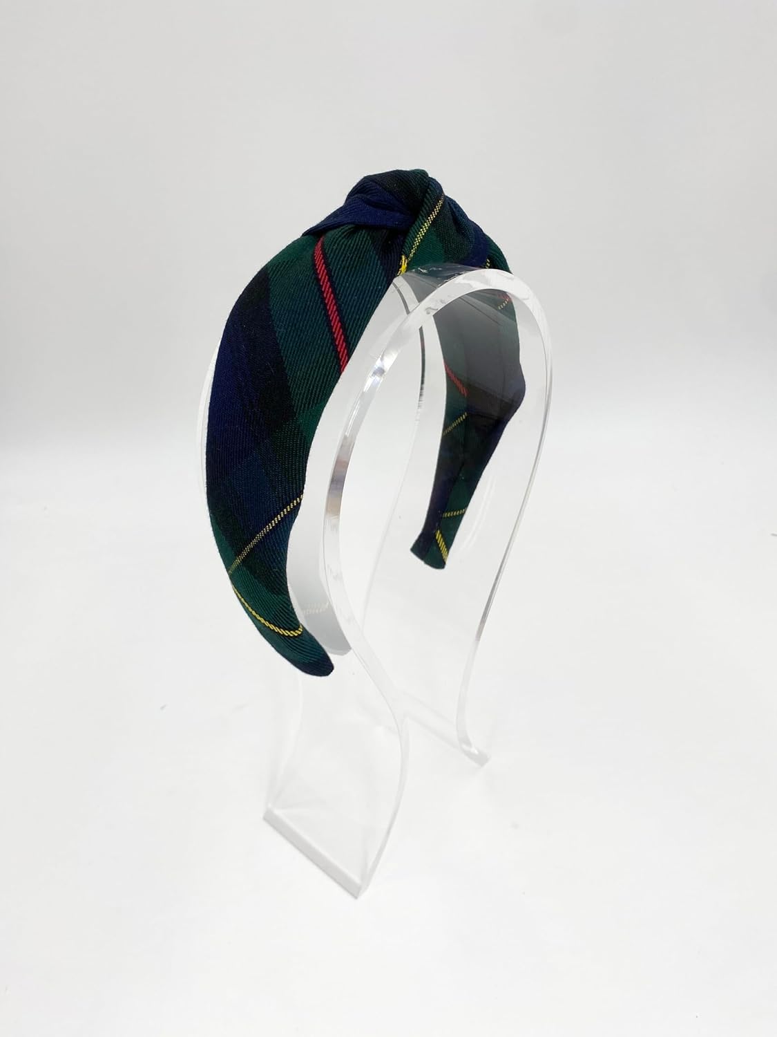 1.25″ Knotted Headband in School Uniform Plaid-Padded headband-Knot at Top-Uniform Headband (Plaid 83)