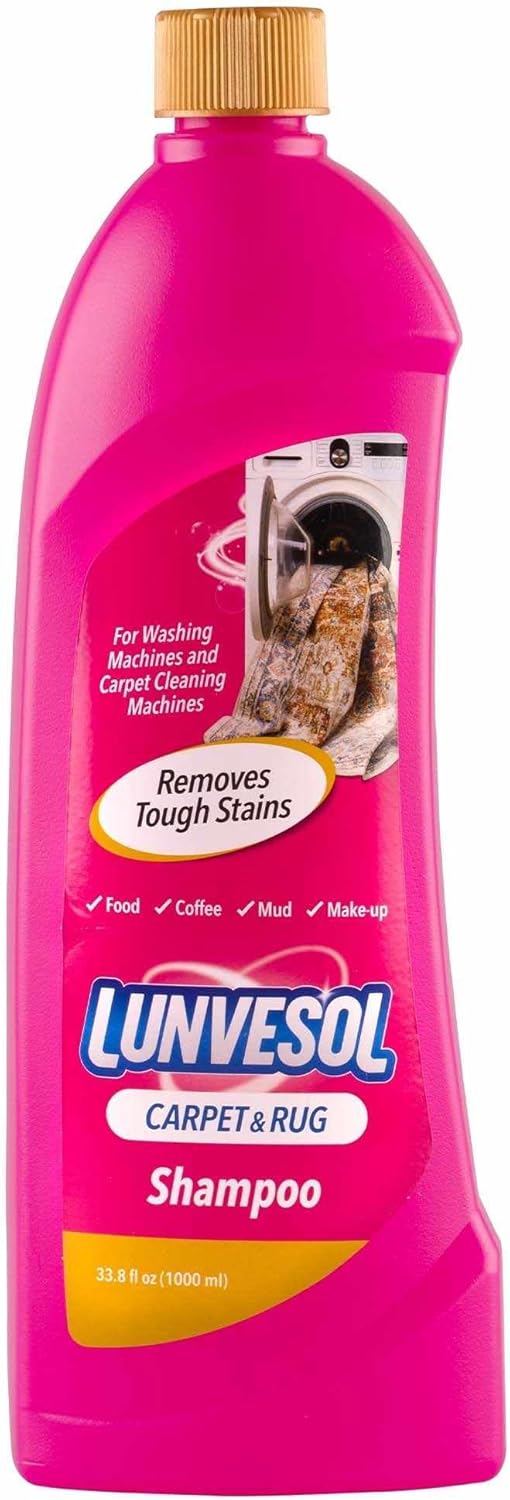 Hauteloom Carpet Shampoo, Rug Shampoo – Carpet Cleaner Solution for Washing Machines, Carpet Cleaning Machines – 1000ml