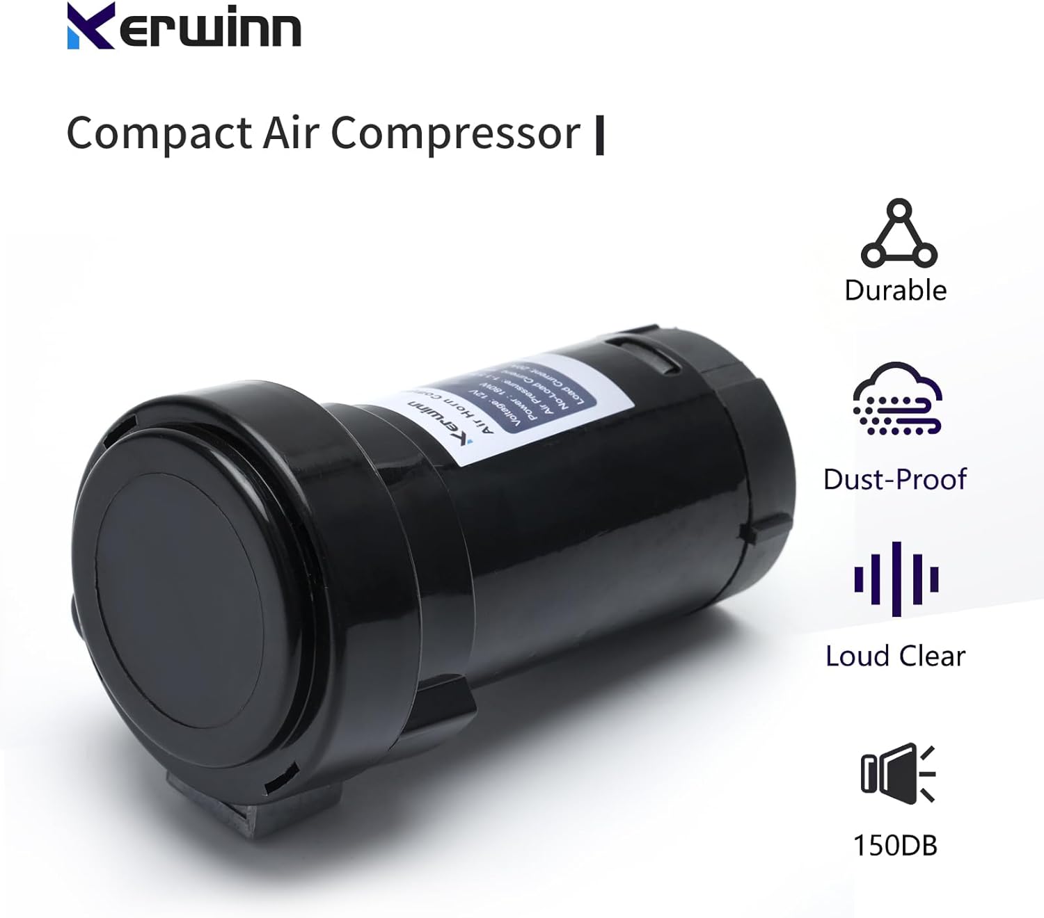 Compresor de aire de 12 V, compresor de bocina de aire de 150 db, bomba de aire para bocina de trompeta, repuesto de bocina de aire, kit de