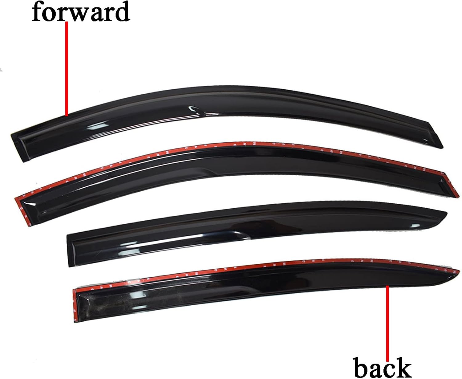 SEBLAFF 4 viseras laterales para ventana lateral, deflectores de sombra de acrílico de repuesto para Accord 2008-2012