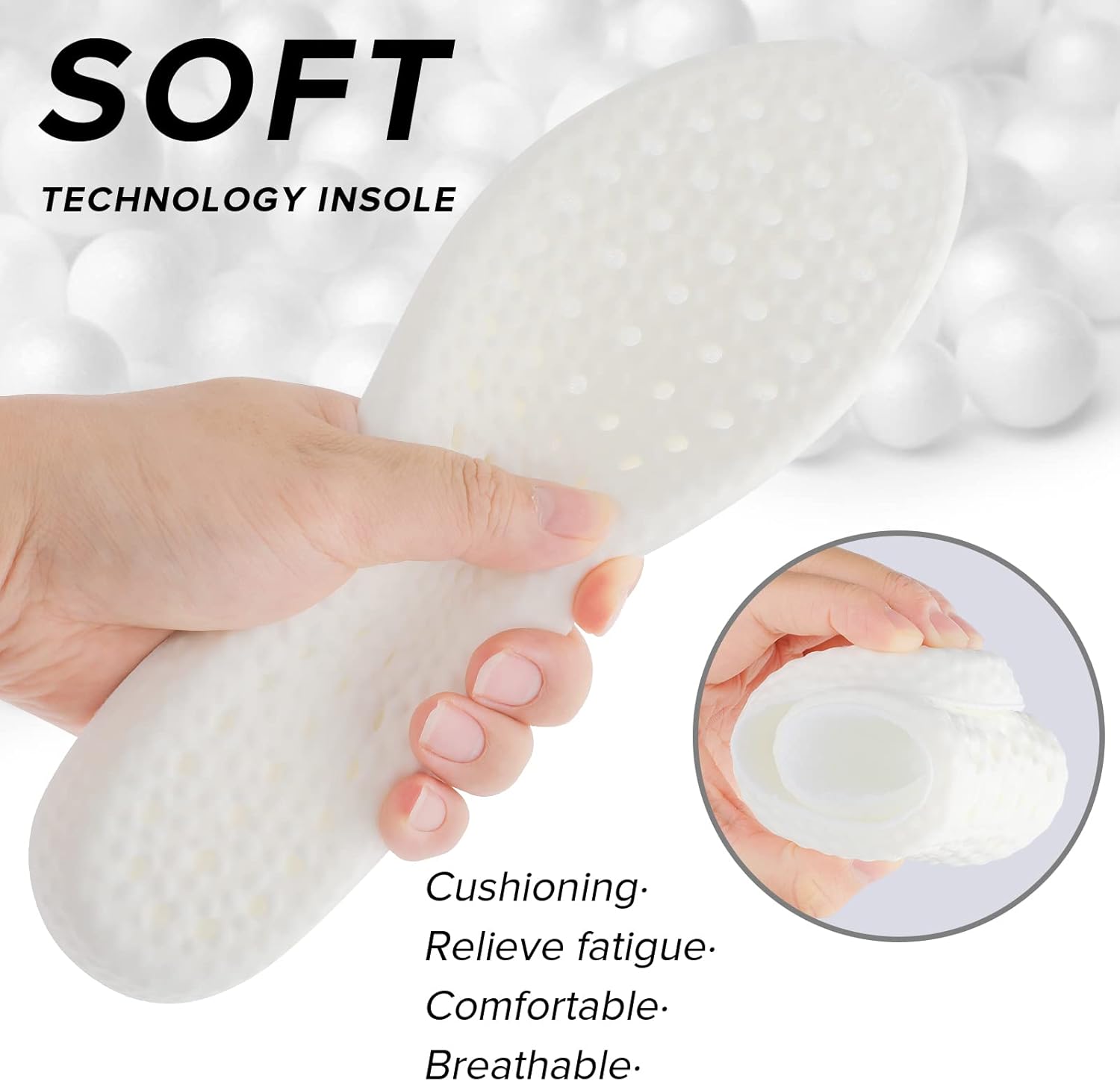 1 par de plantillas de espuma viscoelástica para zapatos, insertos de absorción de impactos, soporte de arco, plantillas deportivas, plantillas de